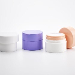 Refillable Cylinder Plastic Cosmetic Jars
